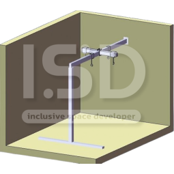 Стінний металевий підвіс з опорою та шарніром FlexMount Wall ISD™