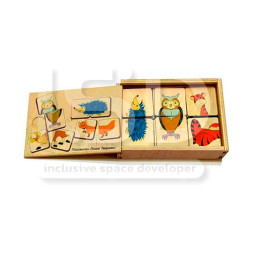 Пазли половинки Лісові тварини