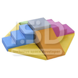 М'який конструктор Острів ISD™, PVC без фталатів, 9 предметів, різнокольоровий