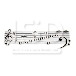 Magnetic Musical Note Set with Staff Board